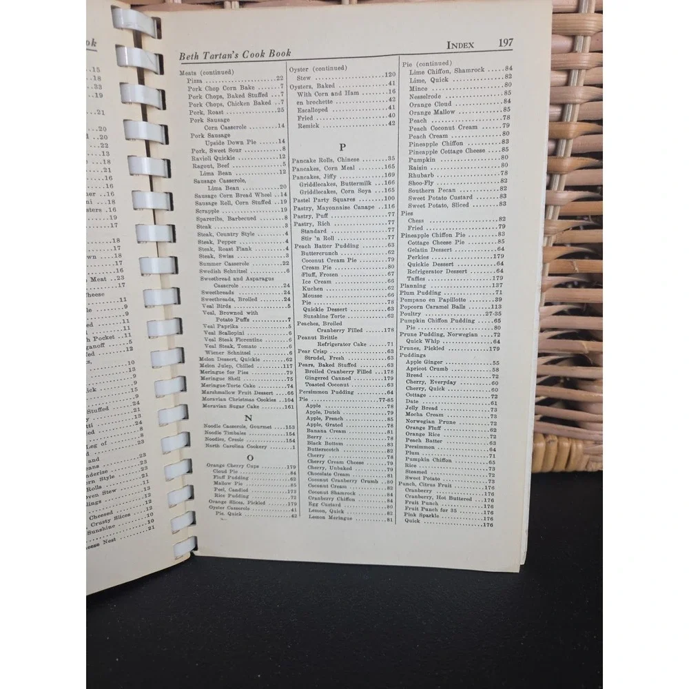 Beth Tartan's Cook Book First Edition 1952 Winston-Salem, North Carolina